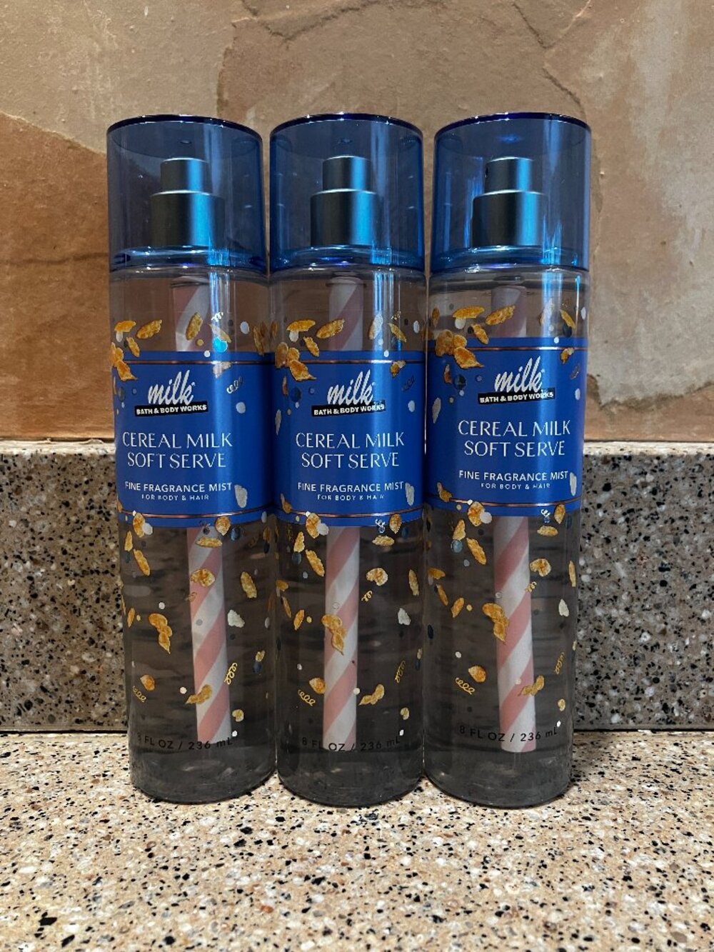 Bath & Body Works Set of 3 Cereal Milk Soft Serve Fragrance Spray! NEW!